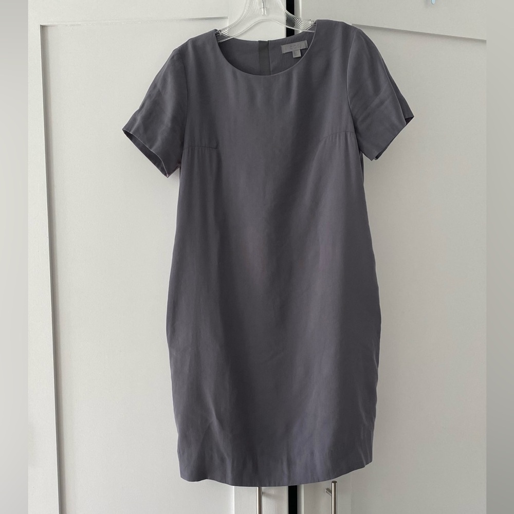COS Gray Short Sleeve Dress